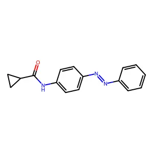 N-(4-phenyldiazenylphenyl)cyclopropanecarboxamide structure