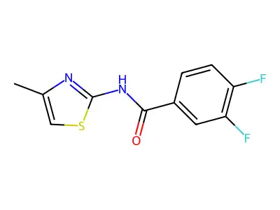 3,4-Difluoro-N-(4-methyl-1,3-thiazol-2-yl)benzamide structure