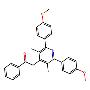 2-(2,6-Bis(4-methoxyphenyl)-3,5-dimethyl-4-pyridinyl)-1-phenylethanone structure