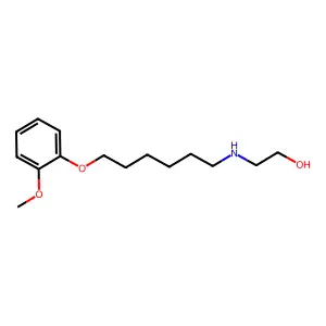 2-[6-(2-Methoxyphenoxy)hexylamino]ethanol structure