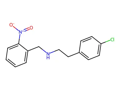 2-(4-chlorophenyl)-N-(2-nitrobenzyl)ethanamine structure