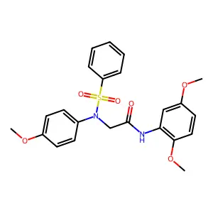 2-[N-(benzenesulfonyl)-4-methoxyanilino]-N-(2,5-dimethoxyphenyl)acetamide structure