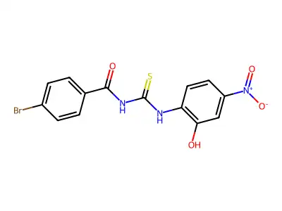 4-bromo-N-[(2-hydroxy-4-nitrophenyl)carbamothioyl]benzamide structure