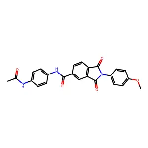 N-(4-acetamidophenyl)-2-(4-methoxyphenyl)-1,3-dioxoisoindole-5-carboxamide structure