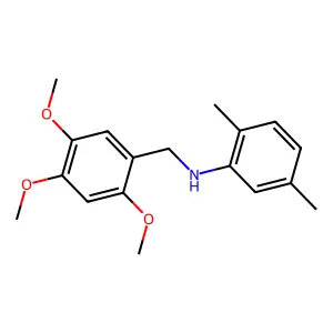 2,5-dimethyl-N-[(2,4,5-trimethoxyphenyl)methyl]aniline structure