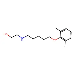 2-[5-(2,6-Dimethylphenoxy)pentylamino]ethanol structure