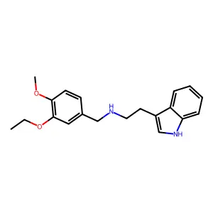 N-(3-ethoxy-4-methoxybenzyl)-2-(1H-indol-3-yl)ethanamine structure