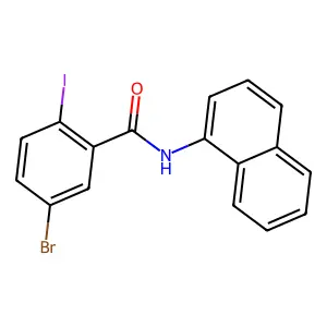 5-bromo-2-iodo-N-naphthalen-1-ylbenzamide structure