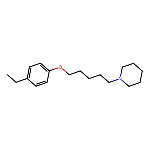 1-[5-(4-Ethylphenoxy)pentyl]piperidine structure