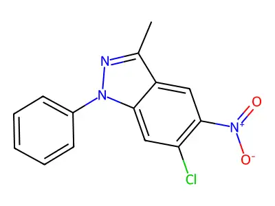 6-Chloro-3-methyl-5-nitro-1-phenylindazole structure