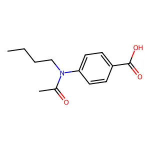 4-[Acetyl(butyl)amino]benzoic acid structure