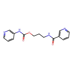 3-(Nicotinamido)propyl pyridin-3-ylcarbamate structure