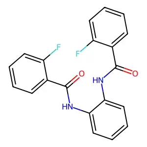 2-fluoro-N-[2-[(2-fluorobenzoyl)amino]phenyl]benzamide structure