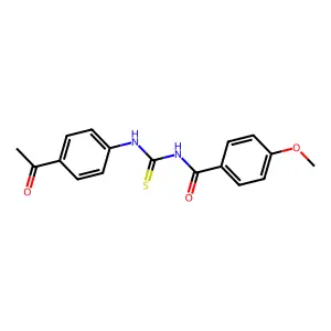 N-[(4-acetylphenyl)carbamothioyl]-4-methoxybenzamide structure