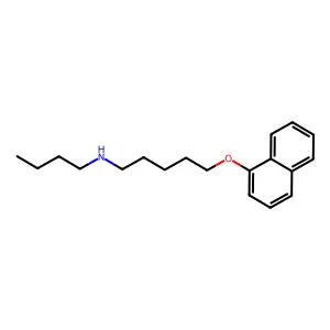 N-butyl-5-naphthalen-1-yloxypentan-1-amine structure