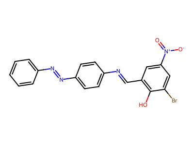 Phenol, 2-bromo-4-nitro-6-[[[4-(2-phenyldiazenyl)phenyl]imino]methyl]- structure