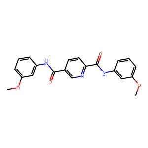 2-N,5-N-bis(3-methoxyphenyl)pyridine-2,5-dicarboxamide structure