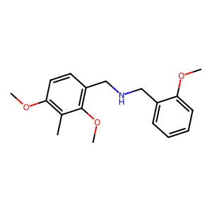 1-(2,4-dimethoxy-3-methylphenyl)-N-[(2-methoxyphenyl)methyl]methanamine structure