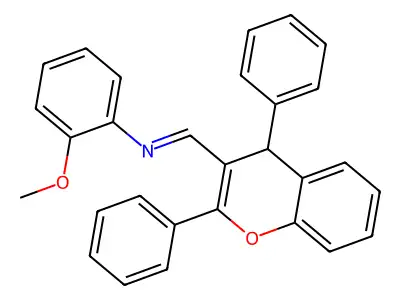N-[(2,4-Diphenyl-4H-1-benzopyran-3-yl)methylene]-2-methoxybenzenamine structure