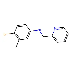 4-bromo-3-methyl-N-(pyridin-2-ylmethyl)aniline structure