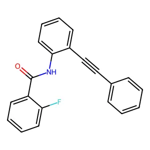 2-fluoro-N-[2-(phenylethynyl)phenyl]benzamide structure