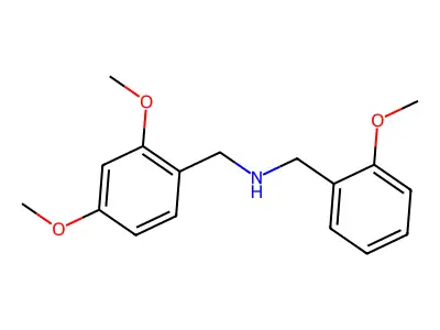 1-(2,4-dimethoxyphenyl)-N-(2-methoxybenzyl)methanamine structure