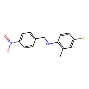 4-bromo-2-methyl-N-(4-nitrobenzyl)aniline structure
