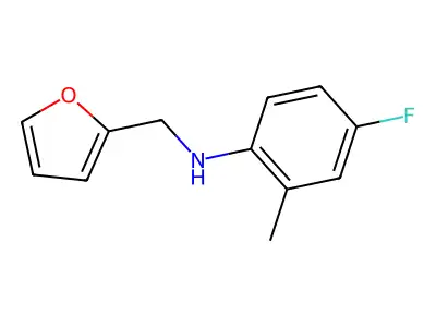4-fluoro-N-((furan-2-yl)methyl)-2-methylaniline structure