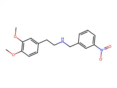 2-(3,4-dimethoxyphenyl)-N-(3-nitrobenzyl)ethanamine structure