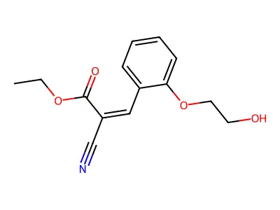 ethyl (E)-2-cyano-3-[2-(2-hydroxyethoxy)phenyl]prop-2-enoate structure
