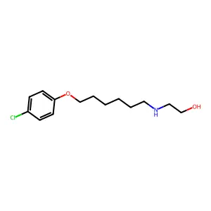 2-[6-(4-Chlorophenoxy)hexylamino]ethanol structure