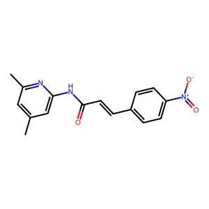(E)-N-(4,6-dimethylpyridin-2-yl)-3-(4-nitrophenyl)prop-2-enamide structure