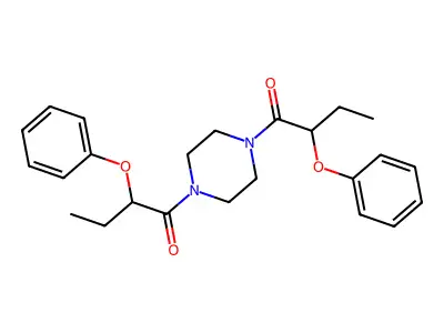 2-Phenoxy-1-[4-(2-phenoxybutanoyl)piperazin-1-yl]butan-1-one structure