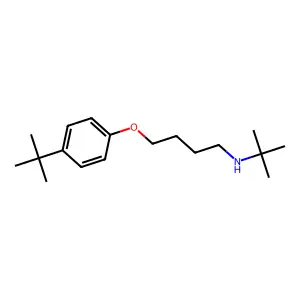 N-tert-butyl-4-(4-tert-butylphenoxy)butan-1-amine structure