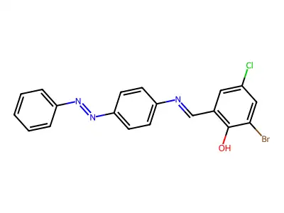 Phenol, 2-bromo-4-chloro-6-[[[4-(2-phenyldiazenyl)phenyl]imino]methyl]- structure