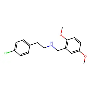2-(4-chlorophenyl)-N-[(2,5-dimethoxyphenyl)methyl]ethanamine structure