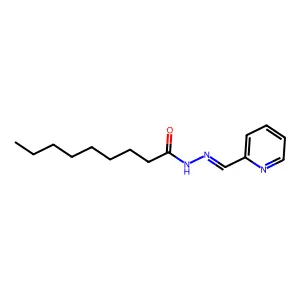 Nonanoic acid, 2-(2-pyridinylmethylene)hydrazide structure