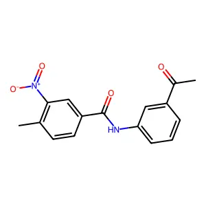 N-(3-acetylphenyl)-4-methyl-3-nitrobenzamide structure