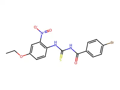 4-bromo-N-[(4-ethoxy-2-nitrophenyl)carbamothioyl]benzamide structure