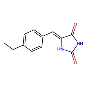 (5E)-5-(4-ethylbenzylidene)imidazolidine-2,4-dione structure