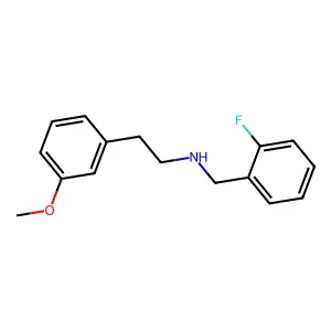 N-[(2-fluorophenyl)methyl]-2-(3-methoxyphenyl)ethanamine structure