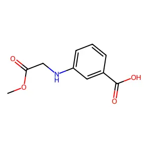 3-[(2-Methoxy-2-oxoethyl)amino]benzoic acid structure