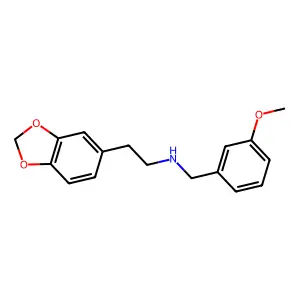 2-(1,3-benzodioxol-5-yl)-N-[(3-methoxyphenyl)methyl]ethanamine structure
