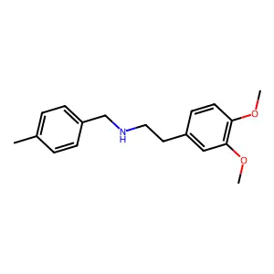 2-(3,4-dimethoxyphenyl)-N-(4-methylbenzyl)ethanamine structure