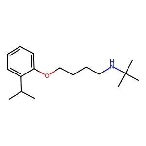 N-tert-butyl-4-(2-propan-2-ylphenoxy)butan-1-amine structure