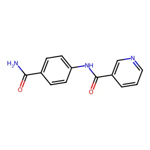 N-(4-carbamoylphenyl)pyridine-3-carboxamide structure
