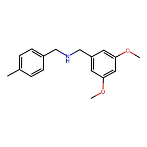 [(3,5-Dimethoxyphenyl)methyl][(4-methylphenyl)methyl]amine structure