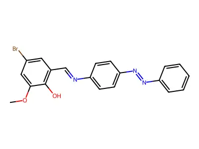 Phenol, 4-bromo-2-methoxy-6-[[[4-(2-phenyldiazenyl)phenyl]imino]methyl]- structure