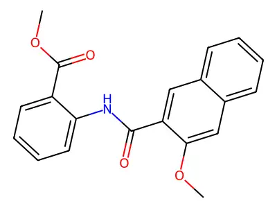 Methyl 2-[(3-methoxynaphthalene-2-carbonyl)amino]benzoate structure