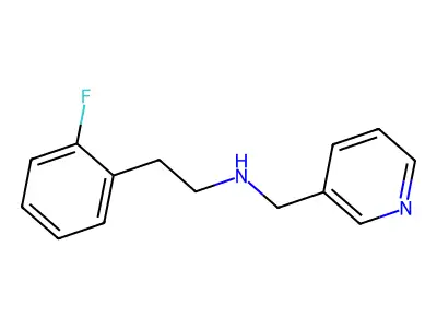 2-(2-fluorophenyl)-N-(pyridin-3-ylmethyl)ethanamine structure